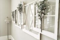 How to decorate a wall with high windows