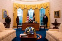 Do presidents decorate the oval office