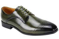 Mens olive green dress shoes