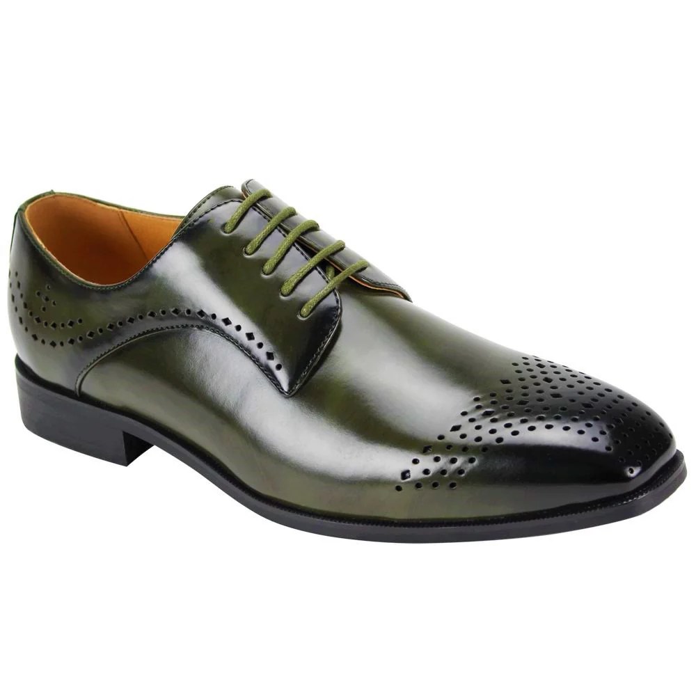 Mens olive green dress shoes