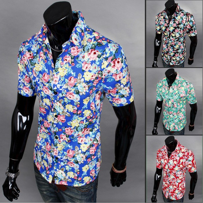 Floral dress shirt men's outfit