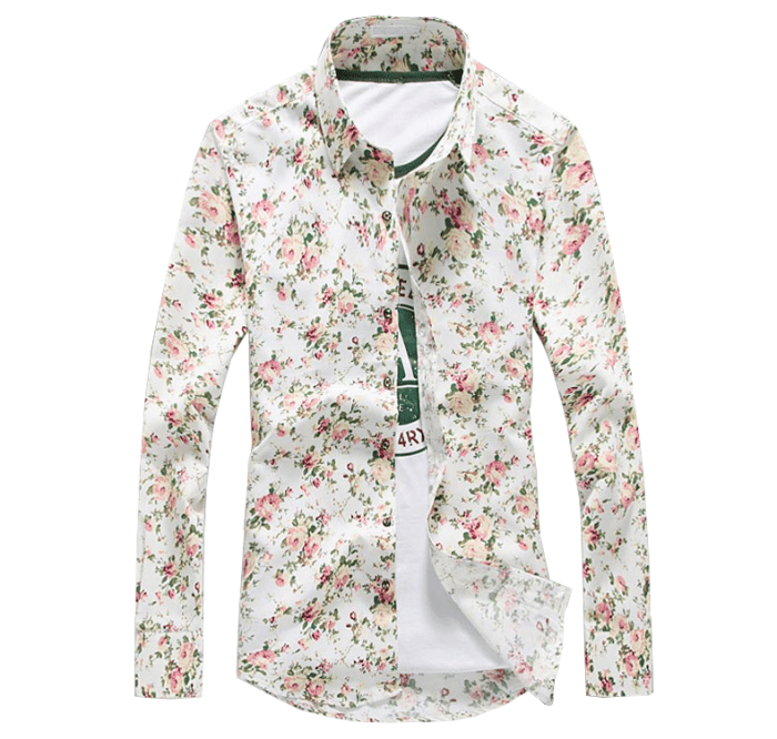 Floral dress shirt men's outfit