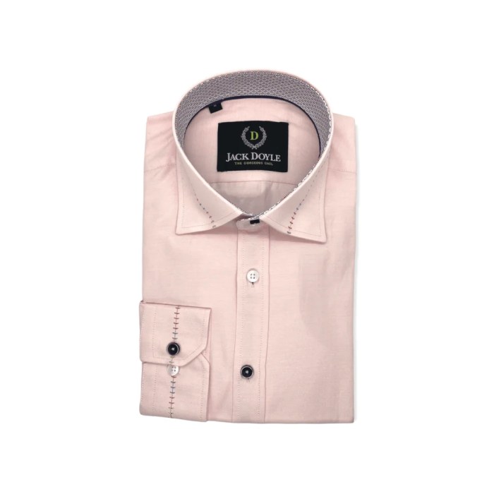 Mens pink dress shirt with tie