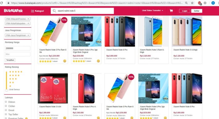 Daftar harga hp xiaomi mi 6