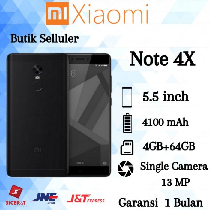 Harga hp xiaomi redmi note 4x ram 4 64