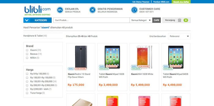 Blibli xiaomi 400rb diskon hingga